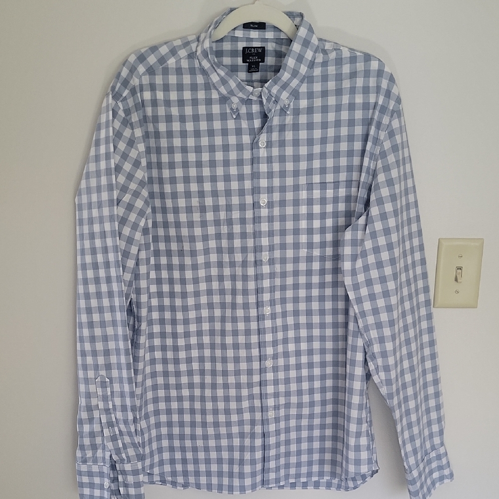 🥀🌹 FINAL MARKDOWN🌹🥀 J. Crew Men Slim Fit Checkered Shirt Sz XL NWT
